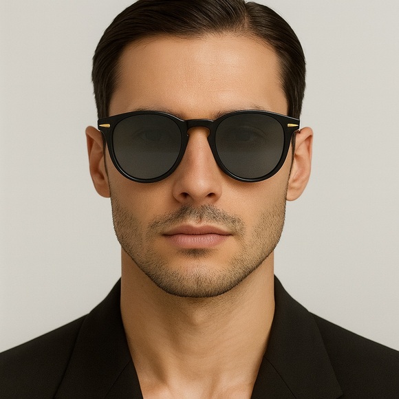 LONGINES LG0006-H Sunglasses Rectangular Matte Black / Smoke - Picture 1 of 6